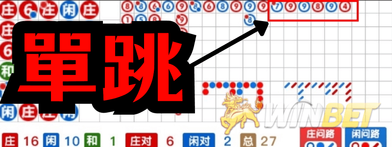百家樂規律１：百家樂單跳